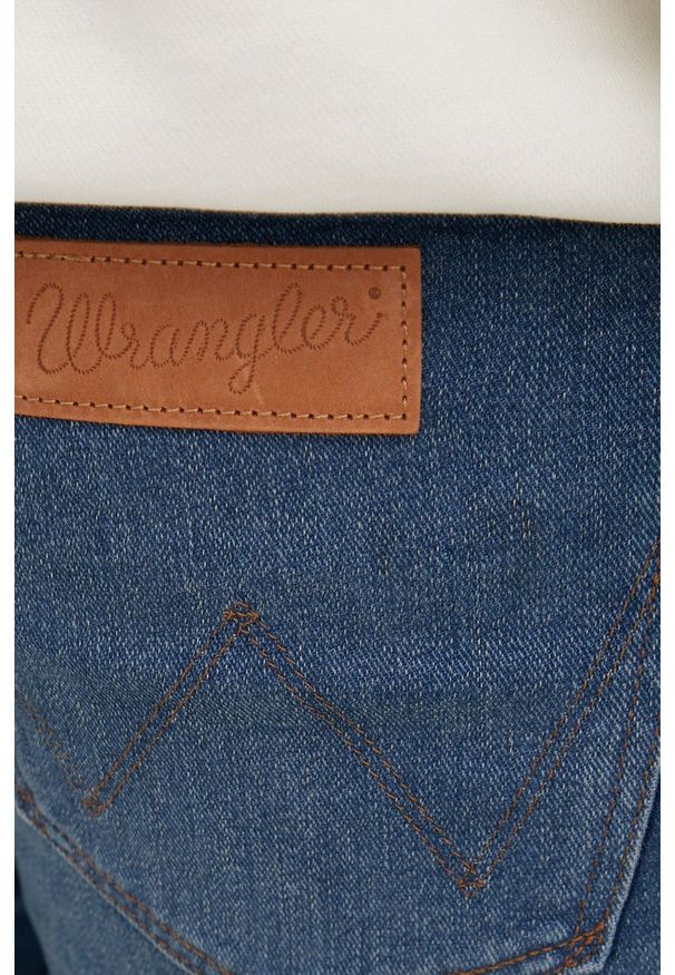 Wrangler jeansy LARSTON GREEN TWIST męskie. Kolor: niebieski