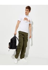 PALM ANGELS - Spodnie cargo w kolorze khaki. Kolor: zielony. Długość: długie. Wzór: aplikacja #6