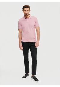 Pako Lorente - PAKO LORENTE – Gładki t-shirt polo w różowym kolorze. Okazja: na co dzień. Typ kołnierza: polo. Kolor: czerwony, szary, niebieski, różowy. Materiał: bawełna. Wzór: gładki. Styl: casual #8