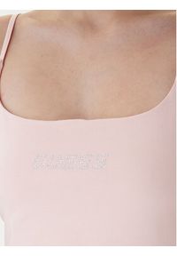 Guess Top V5GP22 J1314 Pomarańczowy Slim Fit. Kolor: pomarańczowy. Materiał: bawełna #5