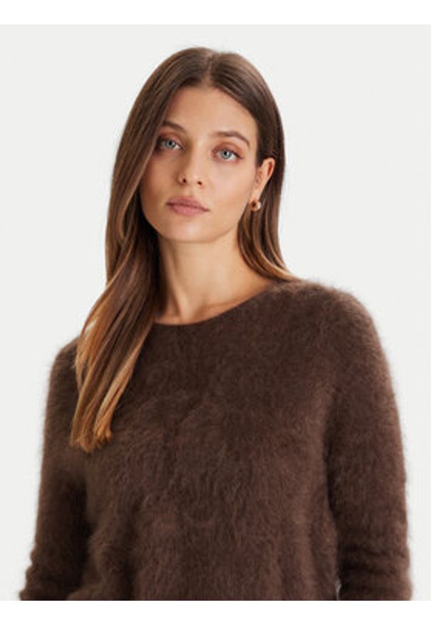 ViCOLO Sweter 22066F Brązowy Regular Fit. Kolor: brązowy. Materiał: kaszmir