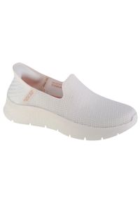 skechers - Buty sportowe Sneakersy damskie, Slip-ins: GO WALK Flex - Relish. Kolor: biały. Materiał: tkanina