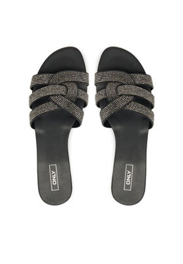 ONLY Shoes Klapki 15340950 Czarny. Kolor: czarny. Materiał: materiał