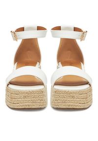 DeeZee Espadryle Q020 Biały. Kolor: biały. Materiał: skóra #5