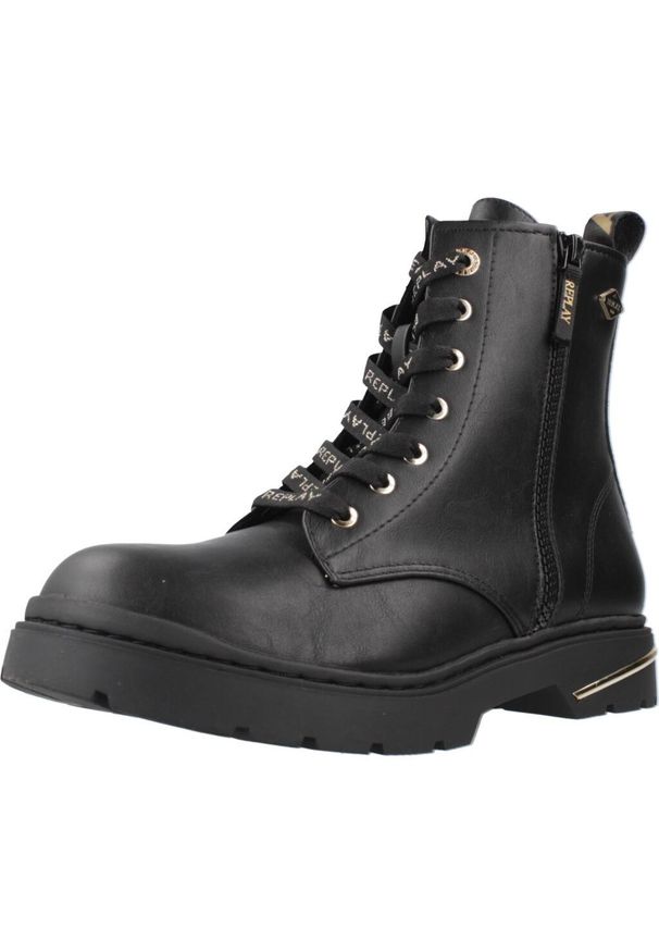 Replay - Buty REPLAY JOPLIN 16B Czarny. Kolor: czarny. Materiał: tkanina, syntetyk. Styl: sportowy. Sport: turystyka piesza