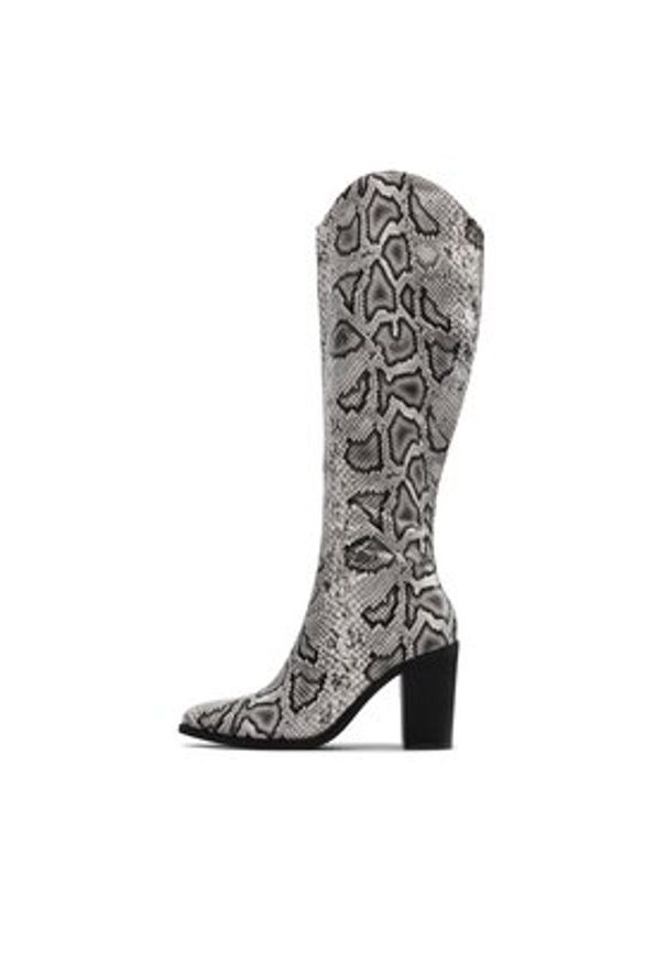 DeeZee Kowbojki ZALRT220103 Szary. Kolor: szary. Materiał: skóra