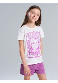 Sinsay - Piżama dwuczęściowa Pokémon - kremowy. Kolor: kremowy