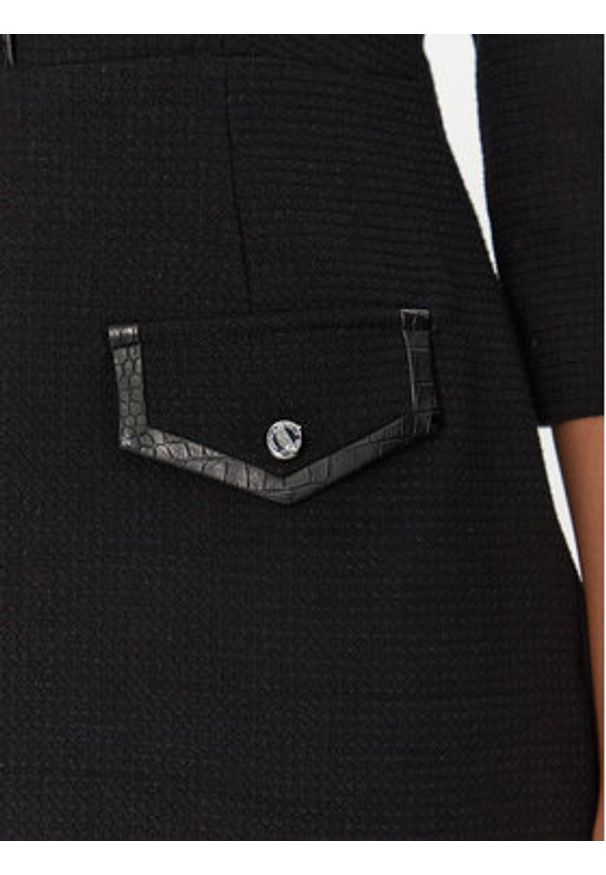 Morgan Sukienka dzianinowa 251-RUBIBI Czarny Slim Fit. Kolor: czarny. Materiał: syntetyk