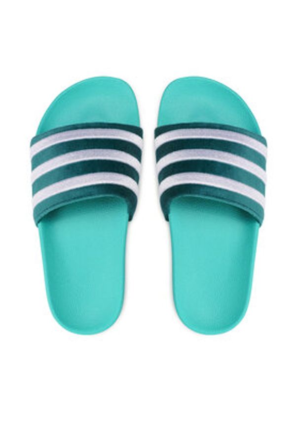 Adidas - adidas Klapki adilette W GX3371 Zielony. Kolor: zielony. Materiał: materiał