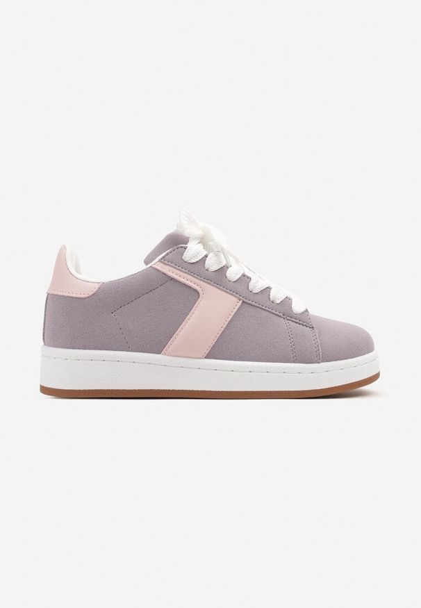 Born2be - Fioletowe Sneakersy Ozdobione Paskiem Zrulla. Okazja: na co dzień. Zapięcie: pasek. Kolor: fioletowy. Materiał: jeans. Wzór: aplikacja. Obcas: na płaskiej podeszwie