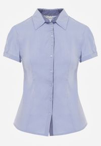 Born2be - Jasnoniebieska Koszula z Krótkimi Rękawkami Sierre. Kolor: niebieski. Długość rękawa: krótki rękaw. Długość: krótkie #2