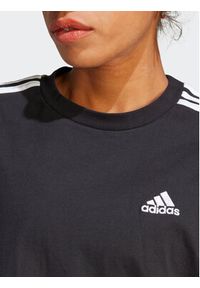 Adidas - adidas Sukienka codzienna Essentials 3-Stripes Single Jersey Boyfriend Tee Dress HR4923 Czarny Loose Fit. Okazja: na co dzień. Kolor: czarny. Materiał: bawełna. Typ sukienki: proste. Styl: casual #3