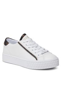 Sneakersy Guess Pardie6 FLJPR6 ELE12 WHITE. Kolor: biały. Materiał: skóra