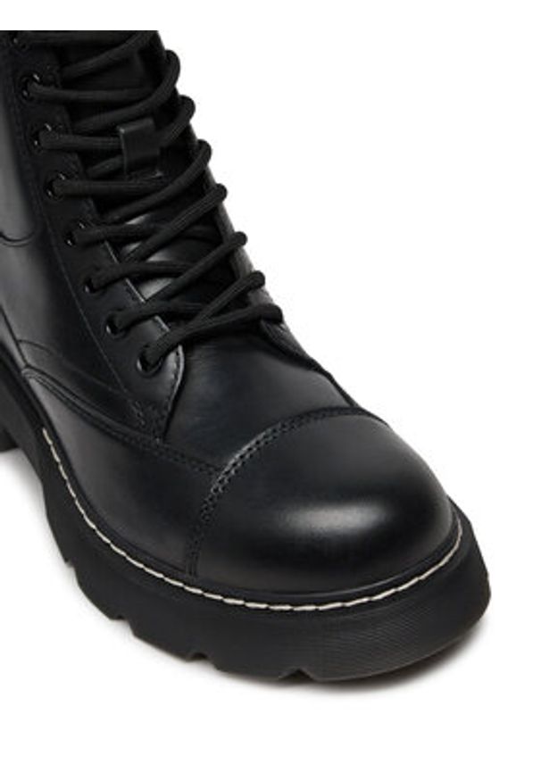 Karl Lagerfeld - KARL LAGERFELD Trapery KL40450 Czarny. Kolor: czarny. Materiał: skóra