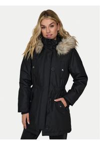 only - ONLY Parka Iris 15304625 Czarny Regular Fit. Kolor: czarny. Materiał: syntetyk