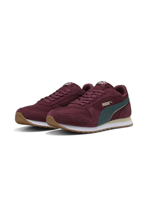 Puma - Sneakersy unisex ST MILER PUMA. Kolor: wielokolorowy, czerwony, zielony, beżowy. Materiał: zamsz. Szerokość cholewki: normalna. Sport: turystyka piesza