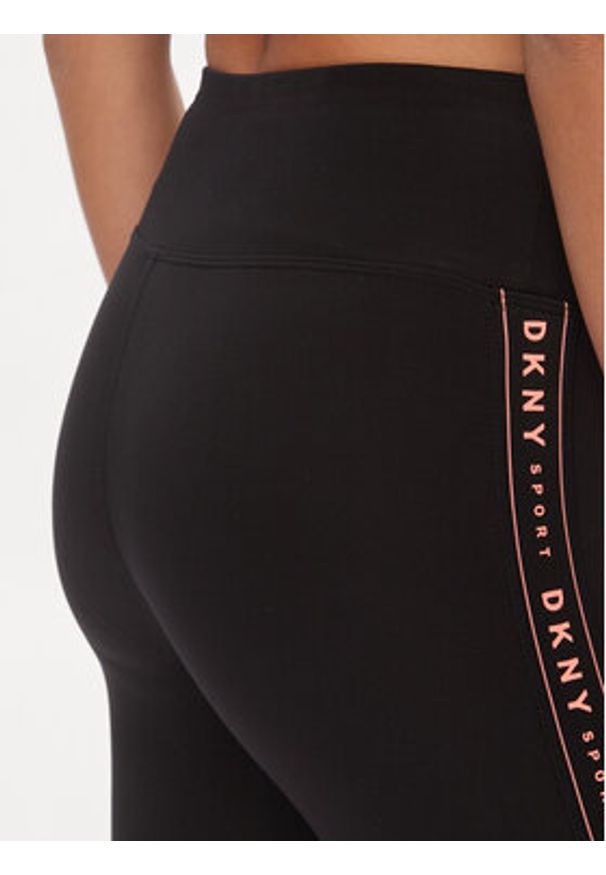 DKNY Sport Legginsy DP3P1883 Czarny Slim Fit. Kolor: czarny. Materiał: syntetyk. Styl: sportowy