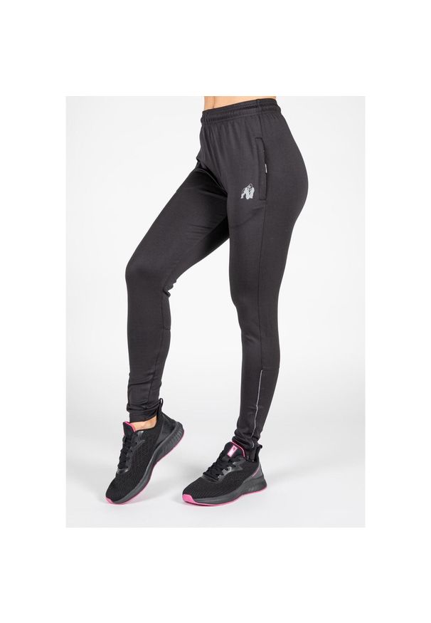 GORILLA WEAR - Halsey Track Spodnie - Czarny. Kolor: czarny. Sport: fitness