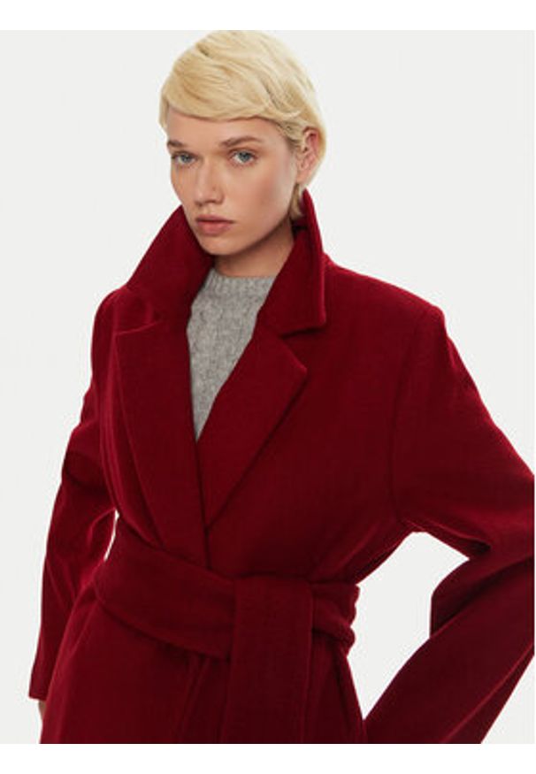 2NDDAY Płaszcz wełniany Liviana 2245132514 Czerwony Oversize. Kolor: czerwony. Materiał: syntetyk