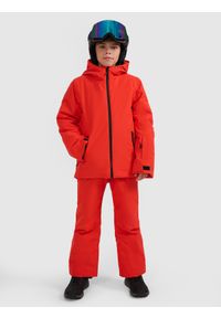 4f - 4F Kurtka narciarska membrana 5000 chłopięca - czerwona 164 (13-14 lat). Kolor: czerwony. Materiał: poliester, materiał. Wzór: gładki. Sezon: lato #2