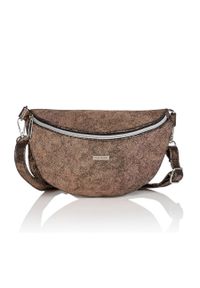 PAOLO PERUZZI - Skórzana saszetka nerka damska Paolo Peruzzi Z-15-F. Kolor: brązowy. Materiał: skórzane #1