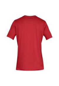 Under Armour - Męska Koszulka Sportstyle Boxed Logo T-shirt. Kolor: czerwony. Sport: turystyka piesza