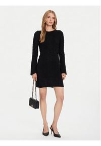 Guess Sukienka dzianinowa W5BK83 Z0192 Czarny Regular Fit. Kolor: czarny. Materiał: wiskoza