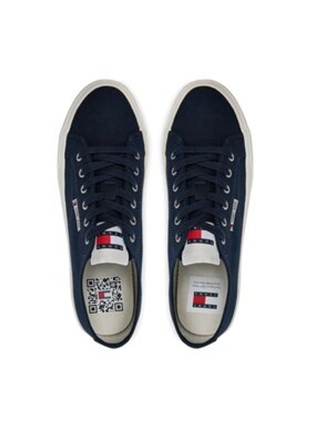 Tommy Jeans Tenisówki Tjm Lace Up Canvas Color EM0EM01365 Granatowy. Kolor: niebieski. Materiał: materiał
