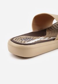 Born2be - Beżowe Sportowe Klapki Piankowe na Basen lub Plażę Daevo. Okazja: na plażę. Kolor: beżowy. Materiał: dresówka. Sezon: lato. Styl: sportowy #6