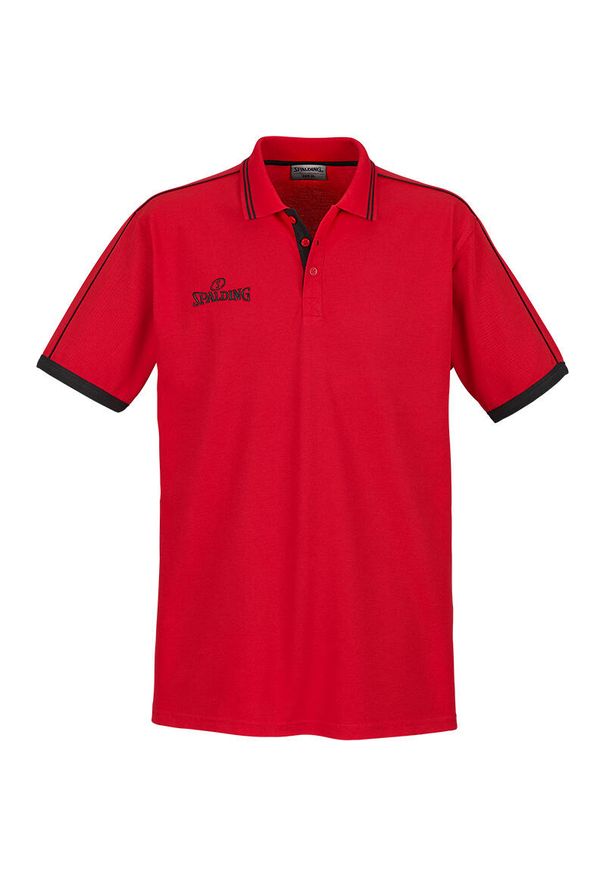 SPALDING - Polo Spalding manches courtes. Typ kołnierza: polo. Kolor: czerwony, wielokolorowy, czarny