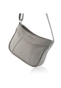 Listonoszka skórzana PAOLO PERUZZI Z-54-GR szara. Kolor: szary. Materiał: skórzane. Rodzaj torebki: na ramię #1