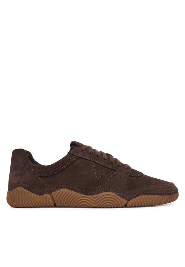 Clarks Sneakersy Sharpham Lace 26327296 Brązowy. Kolor: brązowy. Materiał: skóra, zamsz