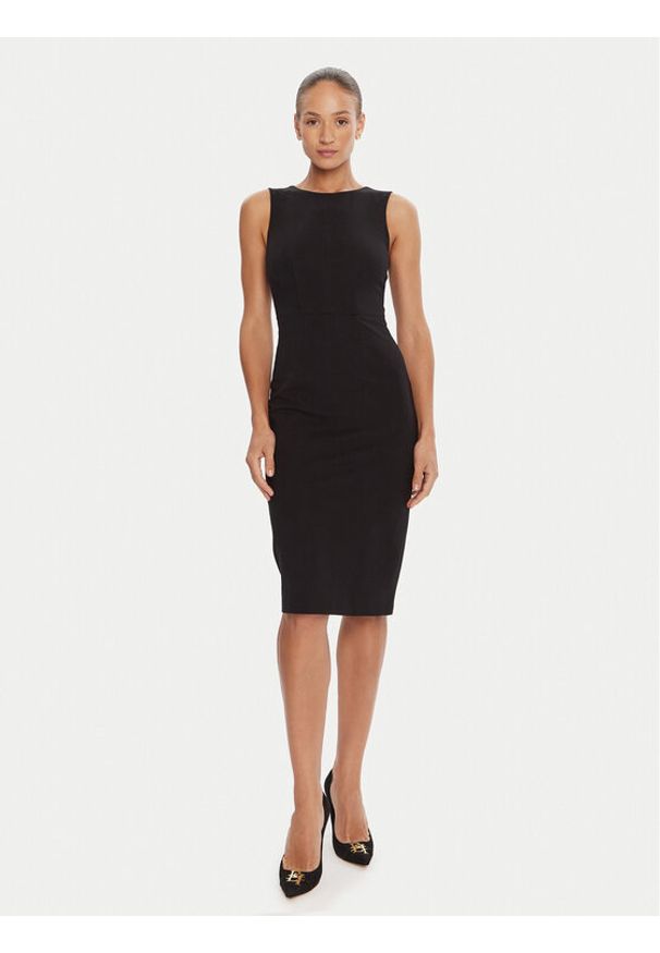 Marciano Guess Sukienka koktajlowa 5YGK30 7160A Czarny Slim Fit. Kolor: czarny. Materiał: syntetyk, wiskoza. Styl: wizytowy