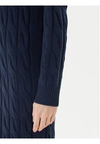 TOMMY HILFIGER - Tommy Hilfiger Sukienka dzianinowa WW0WW46429 Granatowy Slim Fit. Kolor: niebieski. Materiał: wełna #5