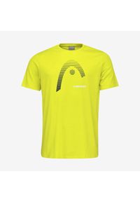 Head - CLUB CARL T-Shirt Junior. Kolor: żółty. Materiał: bawełna, jersey, materiał, poliester