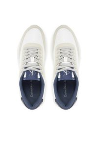 Calvin Klein Jeans Sneakersy Athleisure Runner Laceup Mix YM0YM01195 Biały. Kolor: biały. Materiał: materiał #3