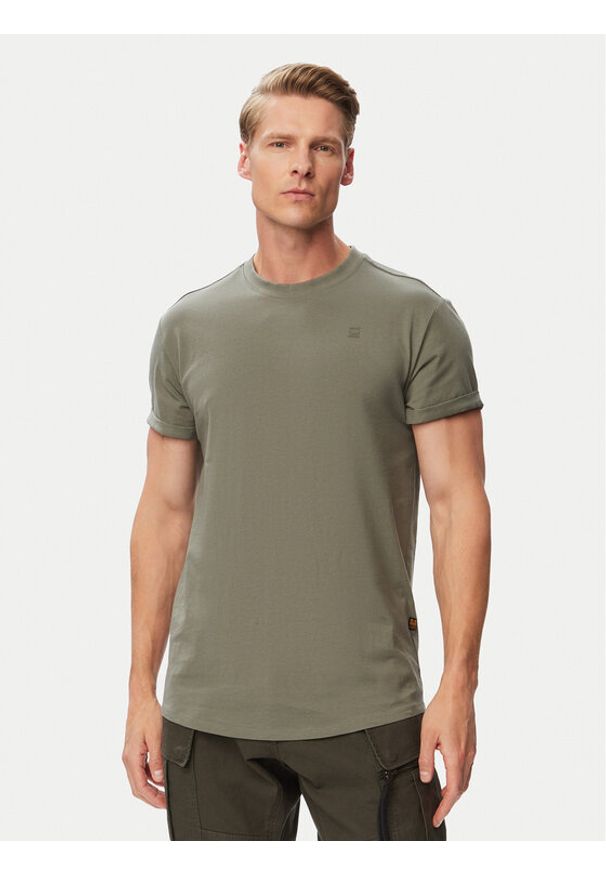 G-Star RAW - G-Star Raw T-Shirt Lash D16396-B353 Szary ciemny Regular Fit. Kolor: szary. Materiał: bawełna