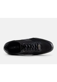 Czarne męskie sneakersy GOE NN1N4004. Nosek buta: okrągły. Kolor: czarny. Materiał: guma. Sport: turystyka piesza #4