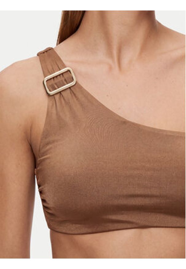 Max Mara Beachwear Góra od bikini Alisia 2616821059 Brązowy jasny. Kolor: brązowy. Materiał: syntetyk