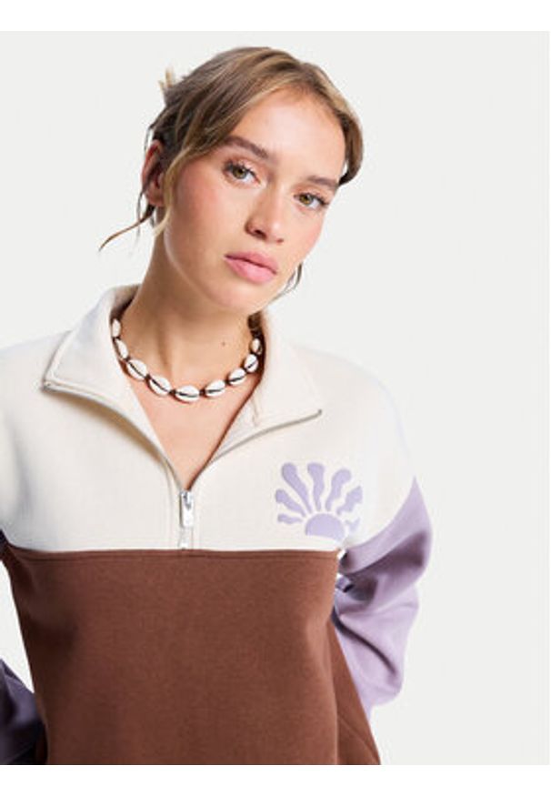 Roxy Bluza View Point Block ERJFT05014 Kolorowy Regular Fit. Materiał: syntetyk. Wzór: kolorowy