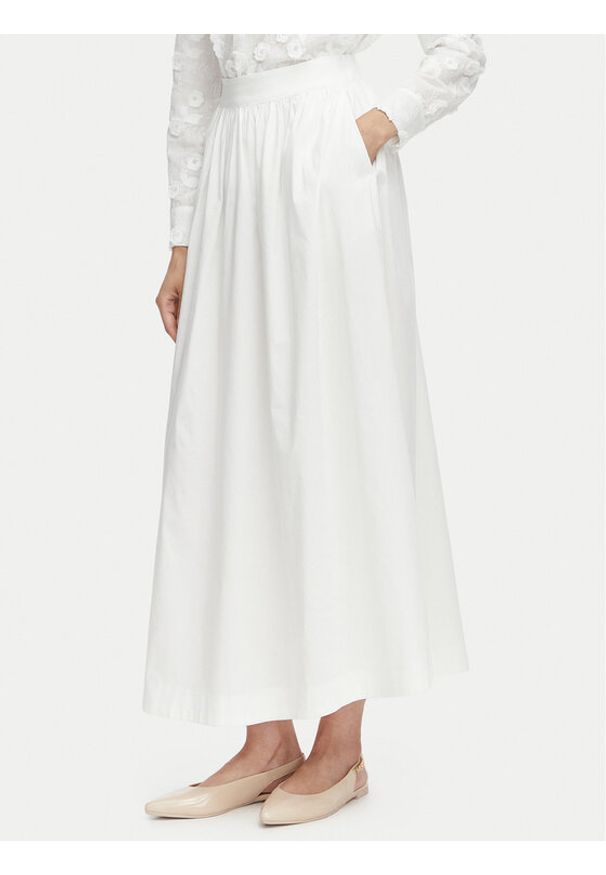 Vero Moda Spódnica maxi Friba 10346845 Biały Regular Fit. Kolor: biały. Materiał: bawełna