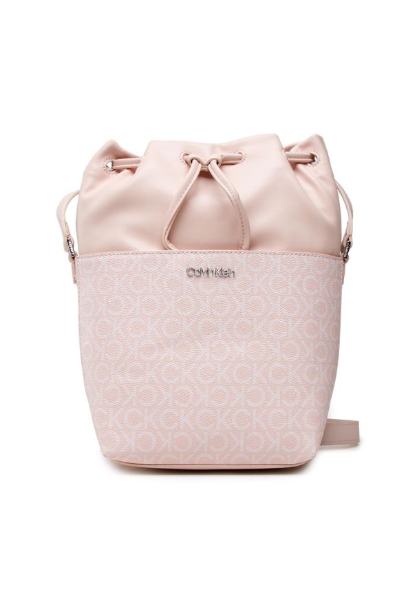 Torebka Calvin Klein - Must Bucket Bag Sm Mono K60K609390 0JV. Kolor: różowy. Materiał: skórzane