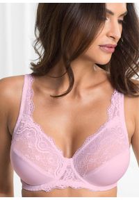 bonprix - Biustonosz na fiszbinach z delikatną koronką (2 szt.). Kolor: różowy. Materiał: koronka. Wzór: aplikacja, koronka #2