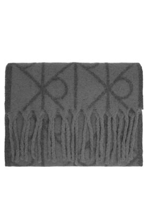 Calvin Klein Szalik Emblem Aop Brushed LV04D8072G Szary. Kolor: szary. Materiał: poliamid, nylon