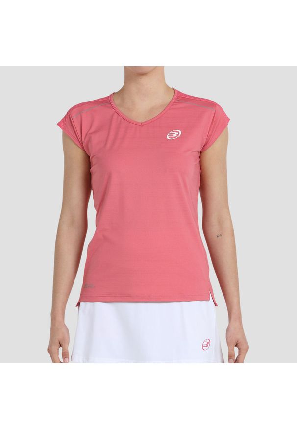 Koszulka do padla damska Bullpadel Eleva. Kolor: różowy. Materiał: materiał, nylon