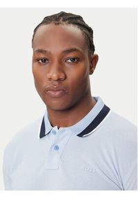 BOSS Polo Peoxfordlong_1 50544845 Błękitny Regular Fit. Typ kołnierza: polo. Kolor: niebieski. Materiał: bawełna #2