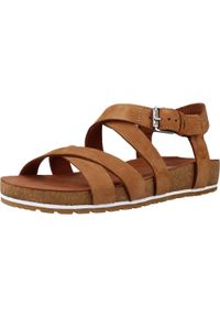 Timberland - Sandały TIMBERLAND MALIBU WAVES ANKLE Brązowy. Kolor: brązowy. Materiał: zamsz, tkanina. Sezon: lato