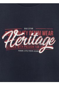 Big-Star - Koszulka męska z nadrukiem granatowa Keren 403. Kolor: niebieski. Materiał: bawełna. Wzór: nadruk #2