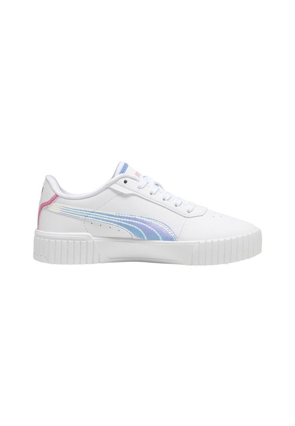Buty Puma Carina 2.0 Deep Dive Jr 396545 01. Kolor: biały. Materiał: syntetyk, materiał. Szerokość cholewki: normalna. Sport: turystyka piesza