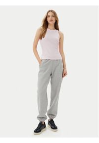 Adidas - adidas Top Essentials Linear JC5797 Różowy Slim Fit. Kolor: różowy. Materiał: bawełna #3